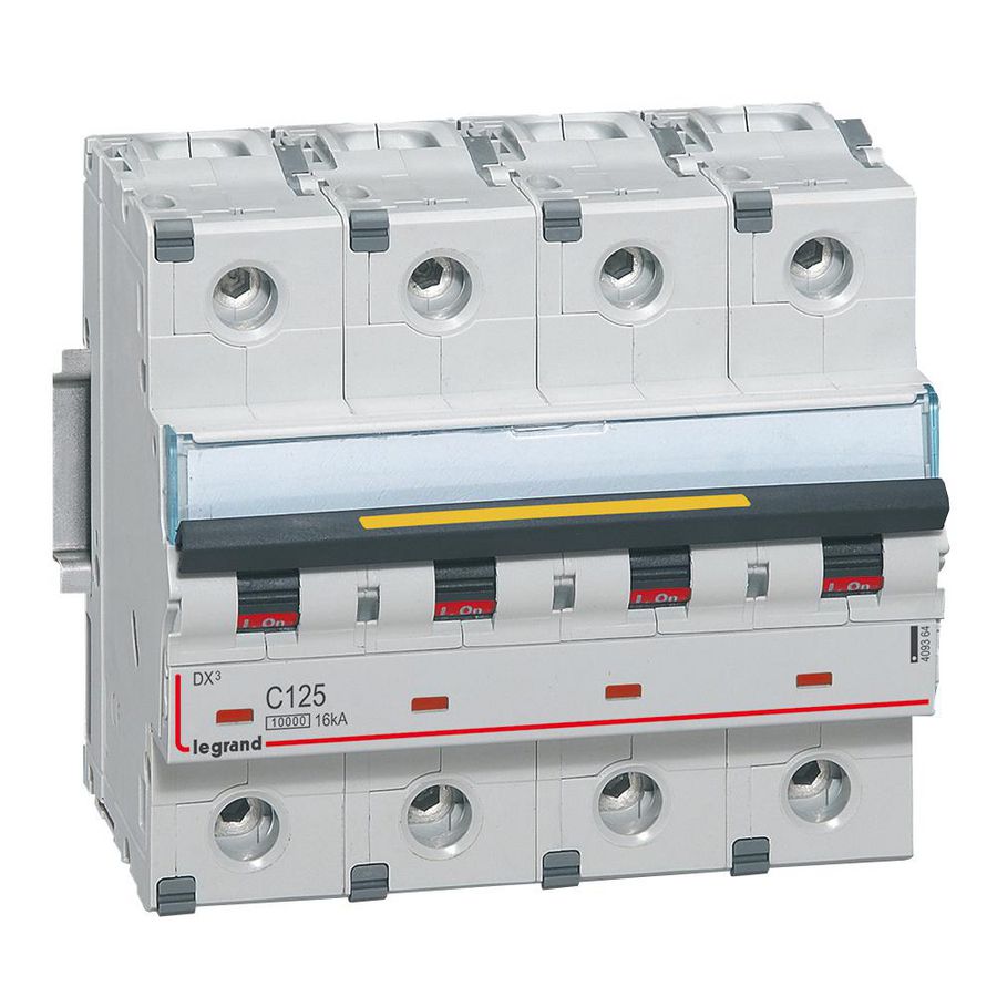 Installatieautomaat 4-polig C-karakteristiek 125A 10000A/16kA DX³ DIN