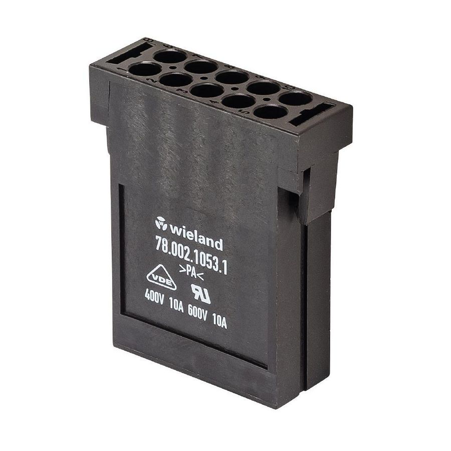 Contactblok Moduleinsert FLE BUC 10 40 zwart VVE=10