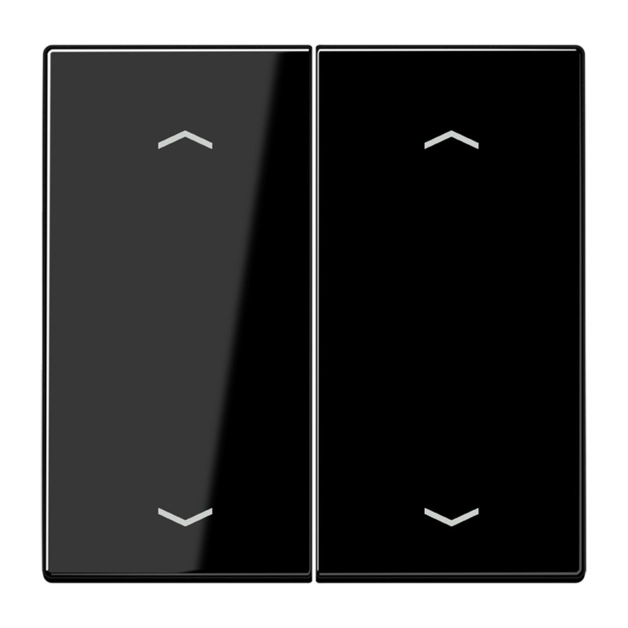 Wip LS990 zwart met pijl v.KNX F10 taster 2voudig