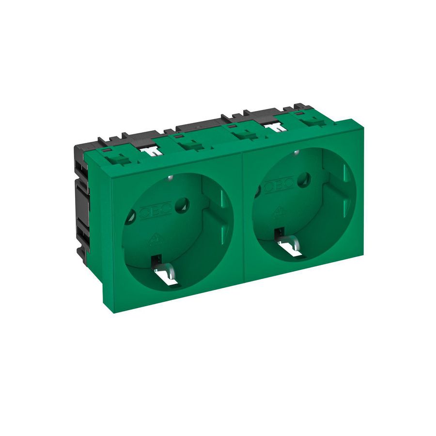 Contactdoos 2-vdg 0gr 250V 10/16A carbonaat 6120026