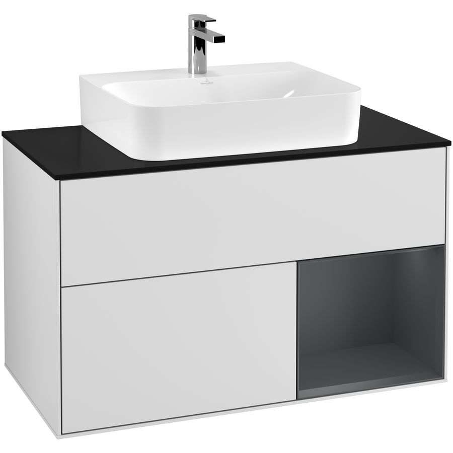 Wastafelonderkast Finion 1000x603x501mm White Matt Lacquer F122HGMT