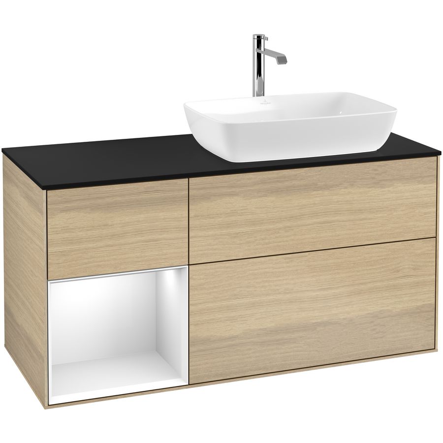 Wastafelonderkast Finion 1200x603x501mm Oak Veneer G802GFPC