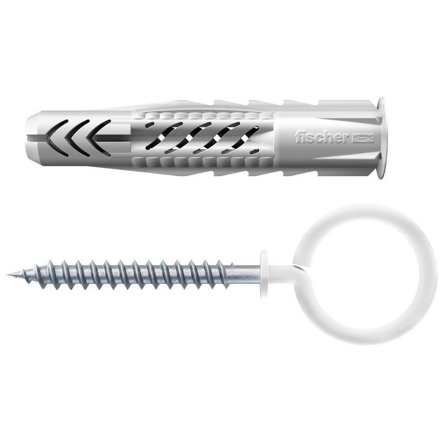 Universeelplug UX8x50 OH N kraag oogschroef wit VVE=25