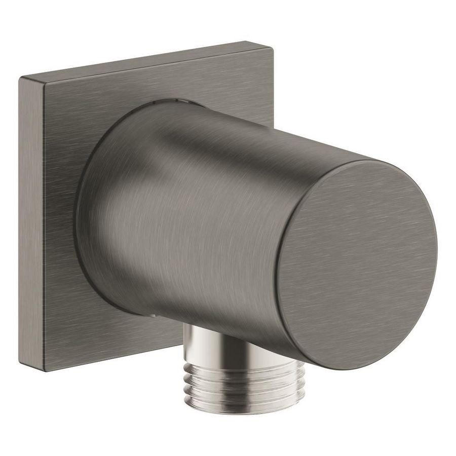 Rainshower Aansluitbocht Vierkant, Hard Graphite Geborsteld