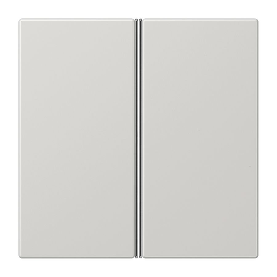 Tastafdekking 2-voudig compleet LS lichtgrijs KNX