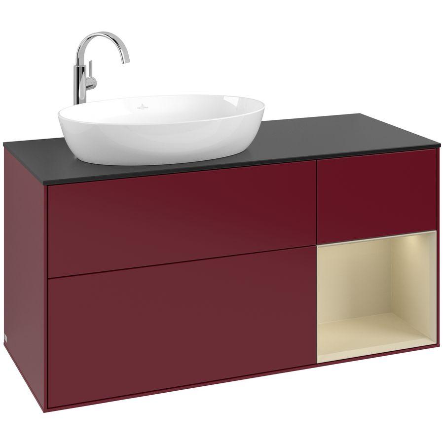 Wastafelonderkast Finion 1200x603x501mm Peony Matt Lacquer G932HJHB