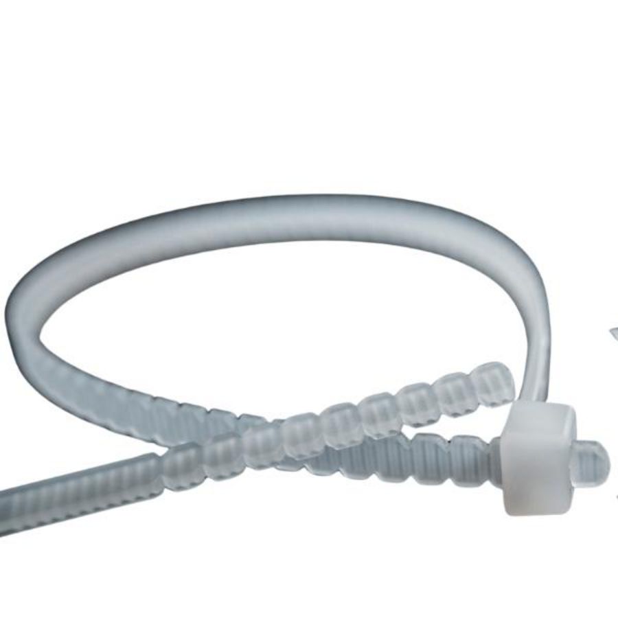 Zak a 100st. Duo tie bundelband twist to break 150x2.8mm Wit