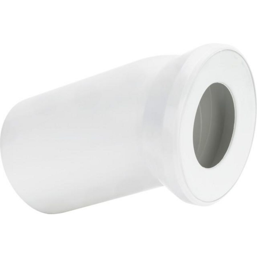 Closetafvoerbocht+manchet 22.5° wit 101855 150mm