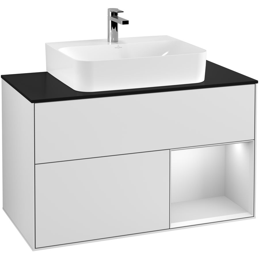 Wastafelonderkast Finion 1000x603x501mm White Matt Lacquer F122MTMT