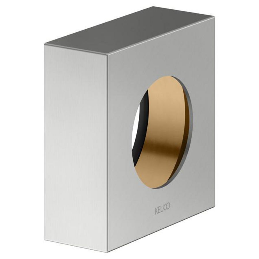 Verlengings-rozet voor omstelling/vierkant hoogte 25mm rvs