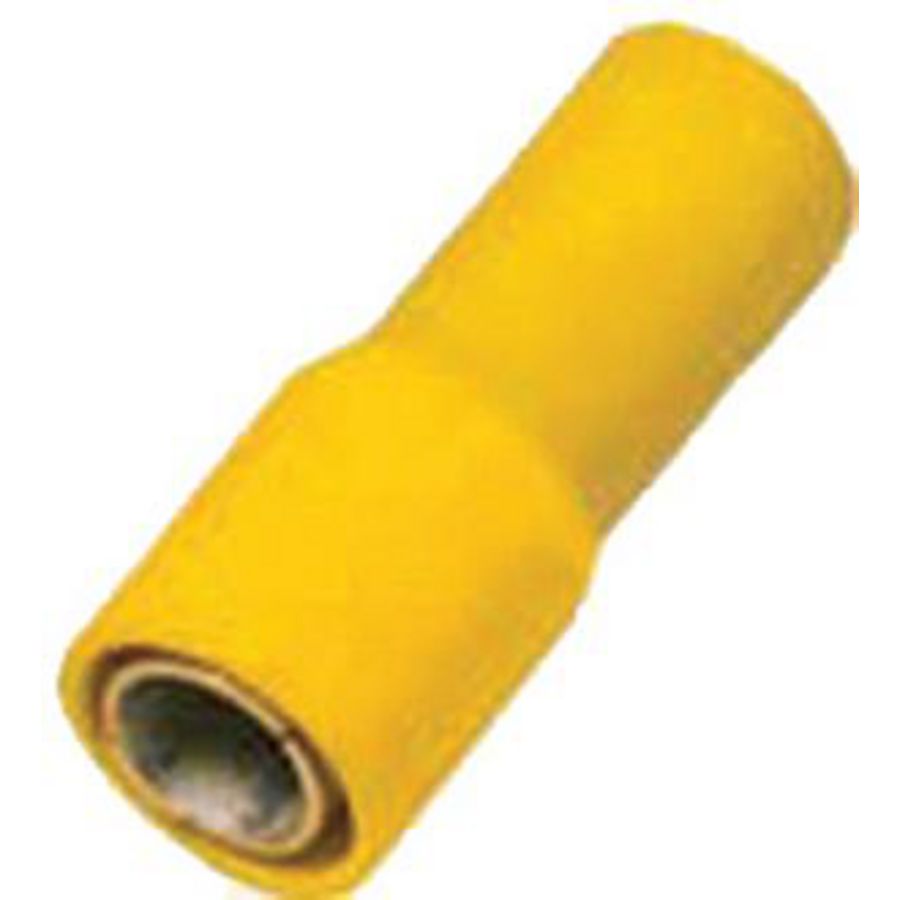 Geisoleerd rondsteekhulzen 4-6mm² steker 5mm geel VVE=100
