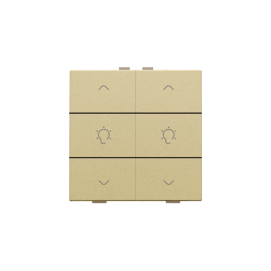Dubbele dimbediening Home Control gold coated