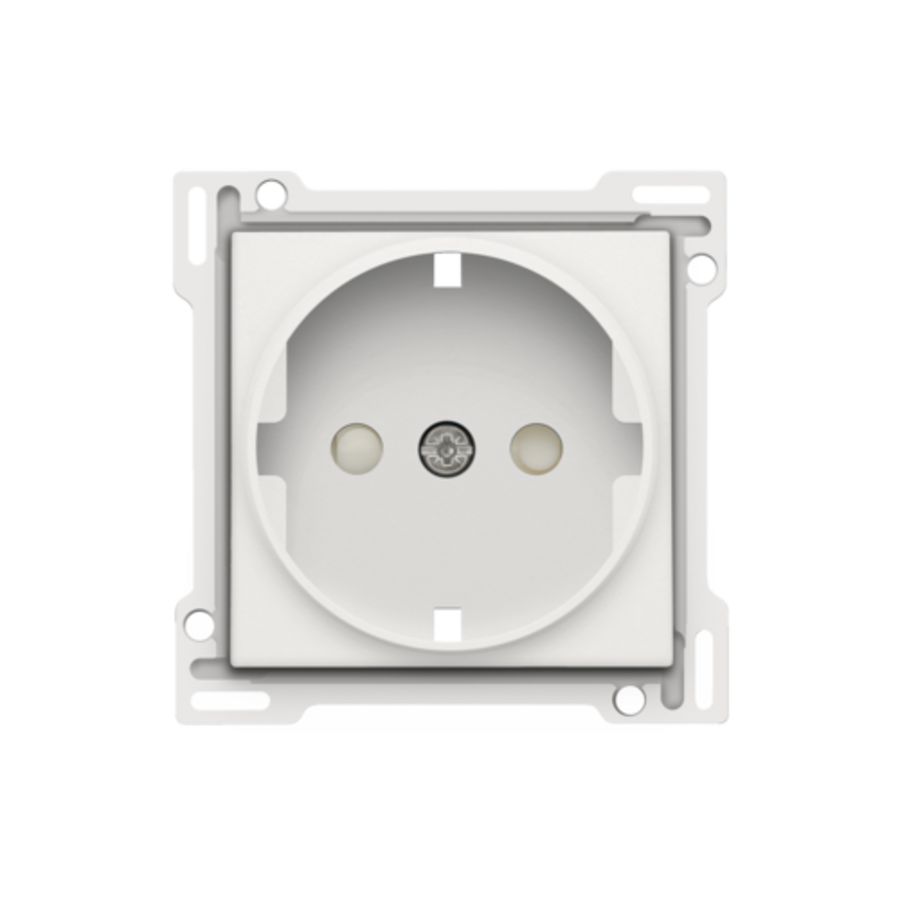 Afwerkingsset stopcontact randaarde/besch.afsl. white c.