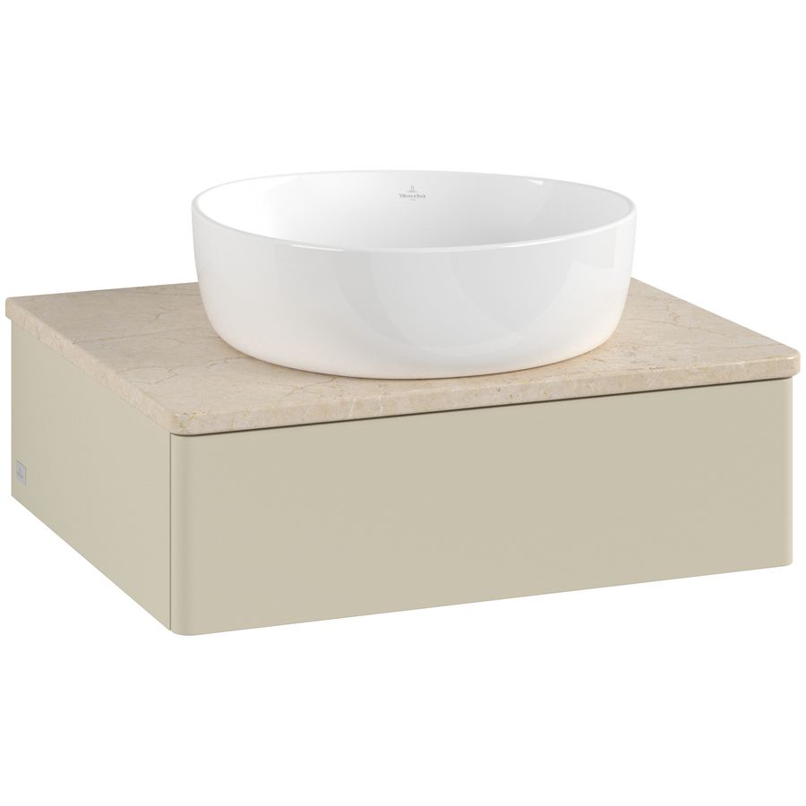 Wastafelonderkast Antao 600x190x500mm S.Grey Matt Lacquer L07013HJ