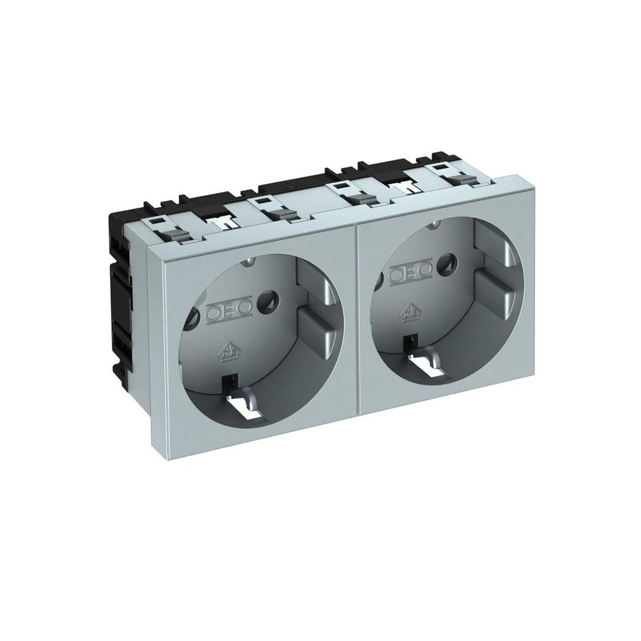 Contactdoos 2-vdg 0gr 250V 10/16A carbonaat 6120032