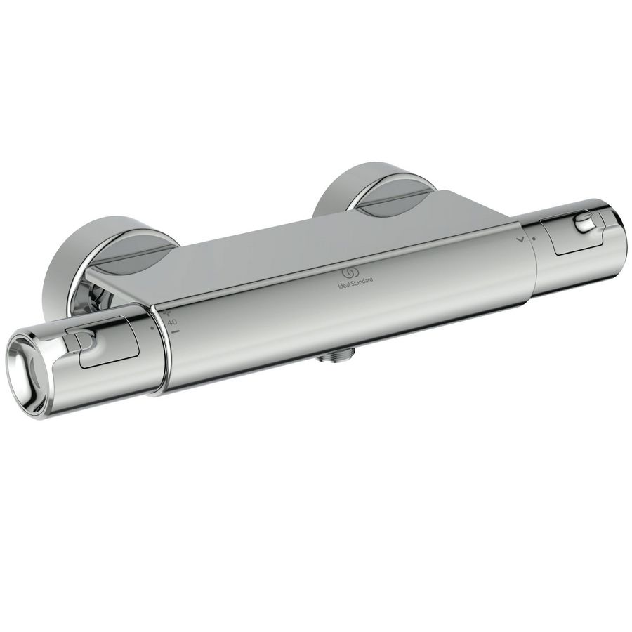 Douchethermostaat CERATHERM T50 chroom cool body 150mm incl. wrapover shelf + s-koppeling