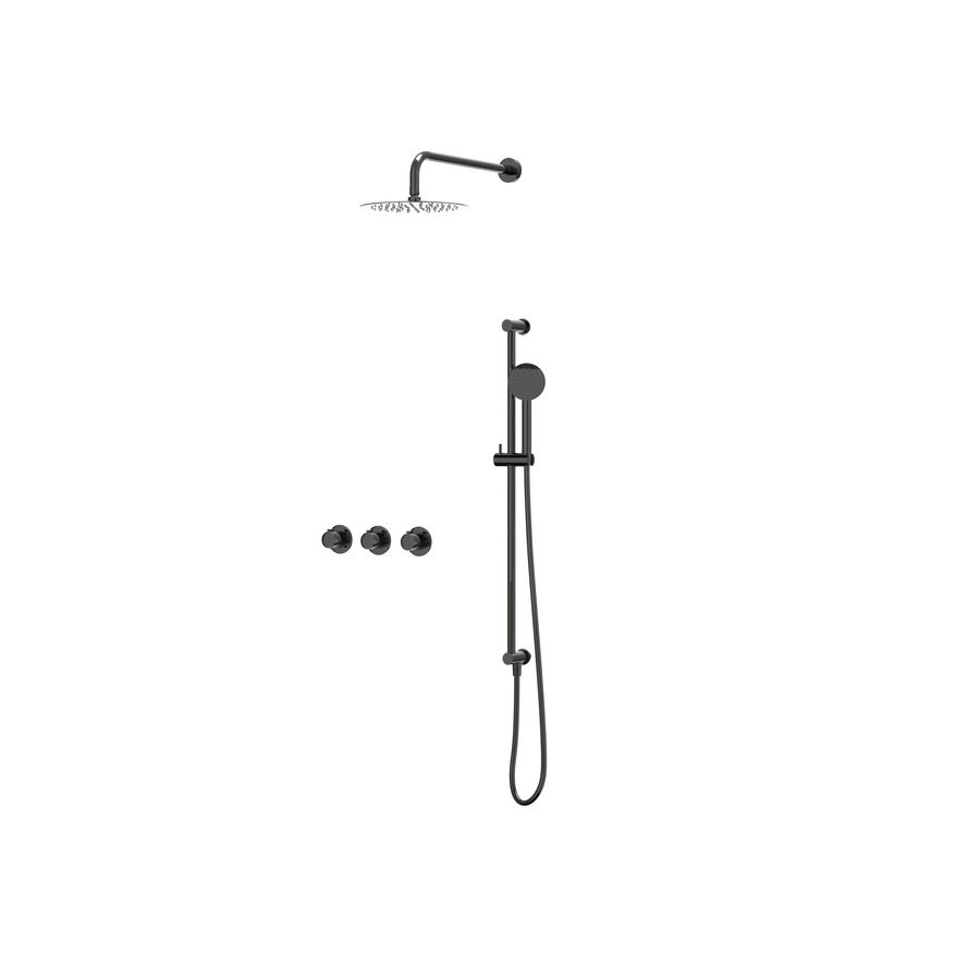 Afbouwdeel regendouche combiset Pact 4 inbouwthermostaat zwart chroom CSP4EXZCCBAB excl. inbouwbox