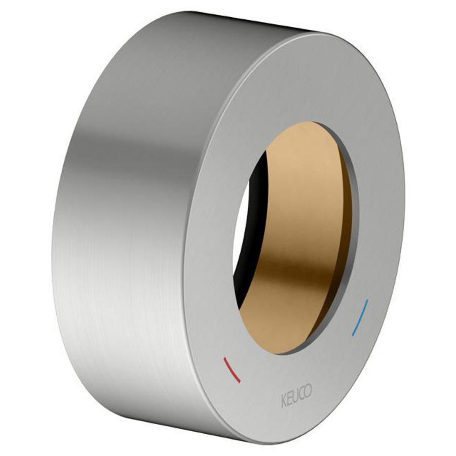 Verlengings-rozet voor 1-hendelm. kraan/rond hoogte 25mm rvs