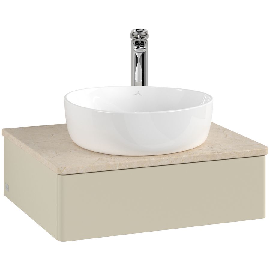 Wastafelonderkast Antao 600x190x500mm S.Grey Matt Lacquer L07053HJ