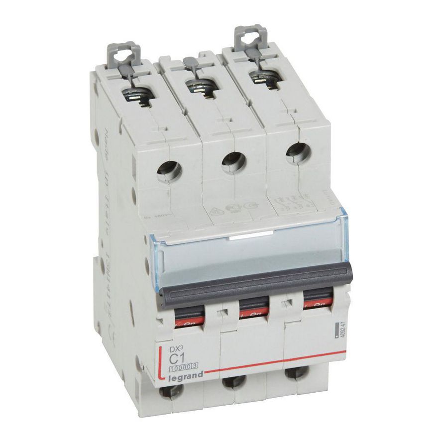 Installatieautomaat MCB DX³ 3-polig C-karakteristiek 1A 10000A