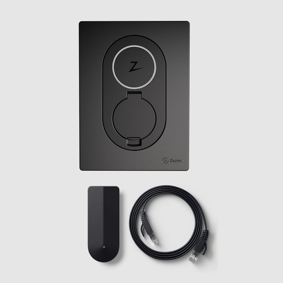Laadpaal 900-00041 Zaptec GO 22kW Asphalt Black socket met Type 2 incl. Tibber Pulse