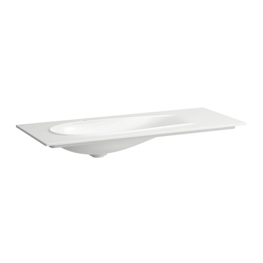 Wastafel 1200X500 afleg R Wit LCC H8179794001041