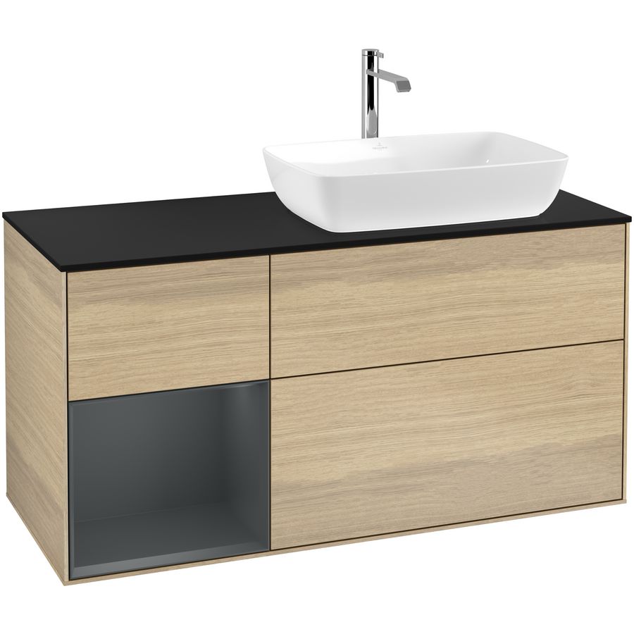 Wastafelonderkast Finion 1200x603x501mm Oak Veneer G802HGPC