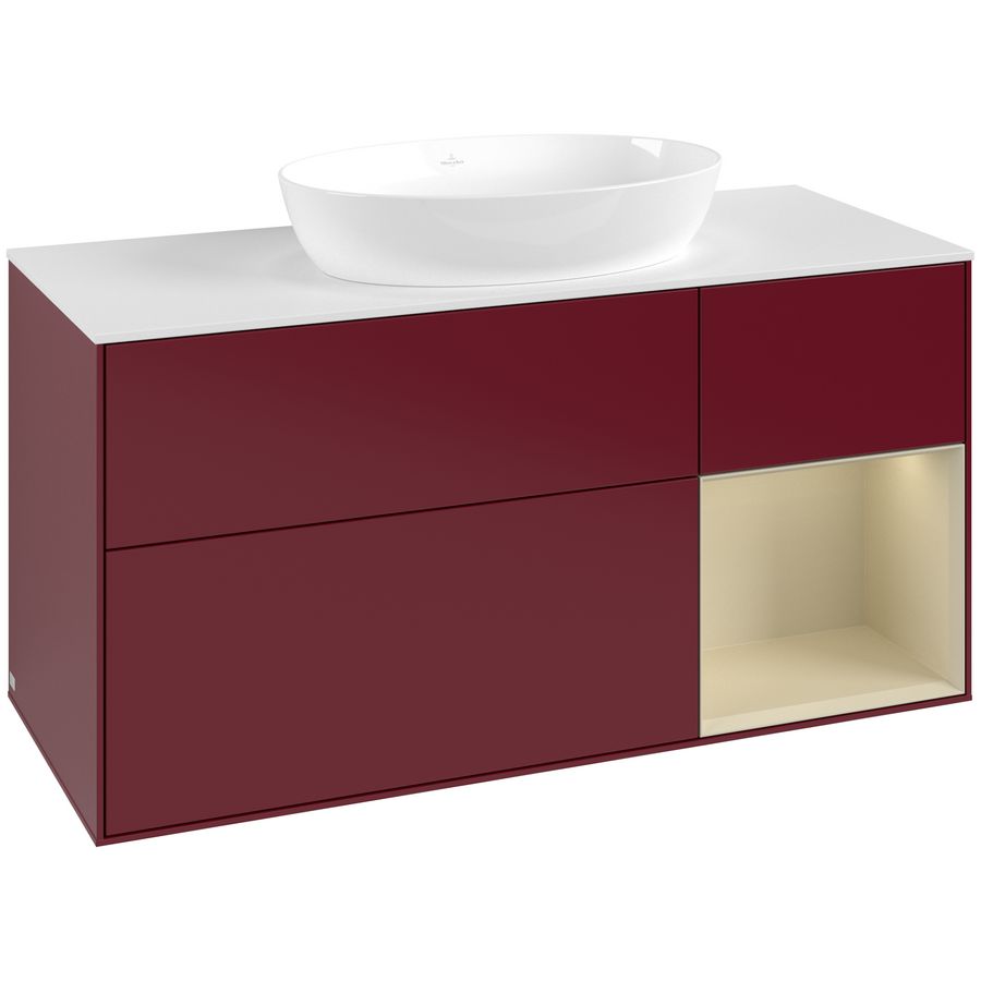 Wastafelonderkast Finion 1200x603x501mm Peony Matt Lacquer GA71HJHB