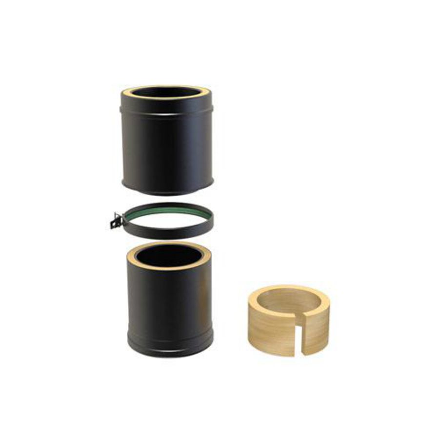 DW Ø125mm Paspijp 250 tot 350mm zwart