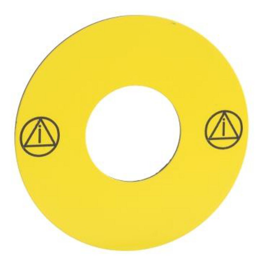 Etiket Ø45mm voor noodstop drukknop