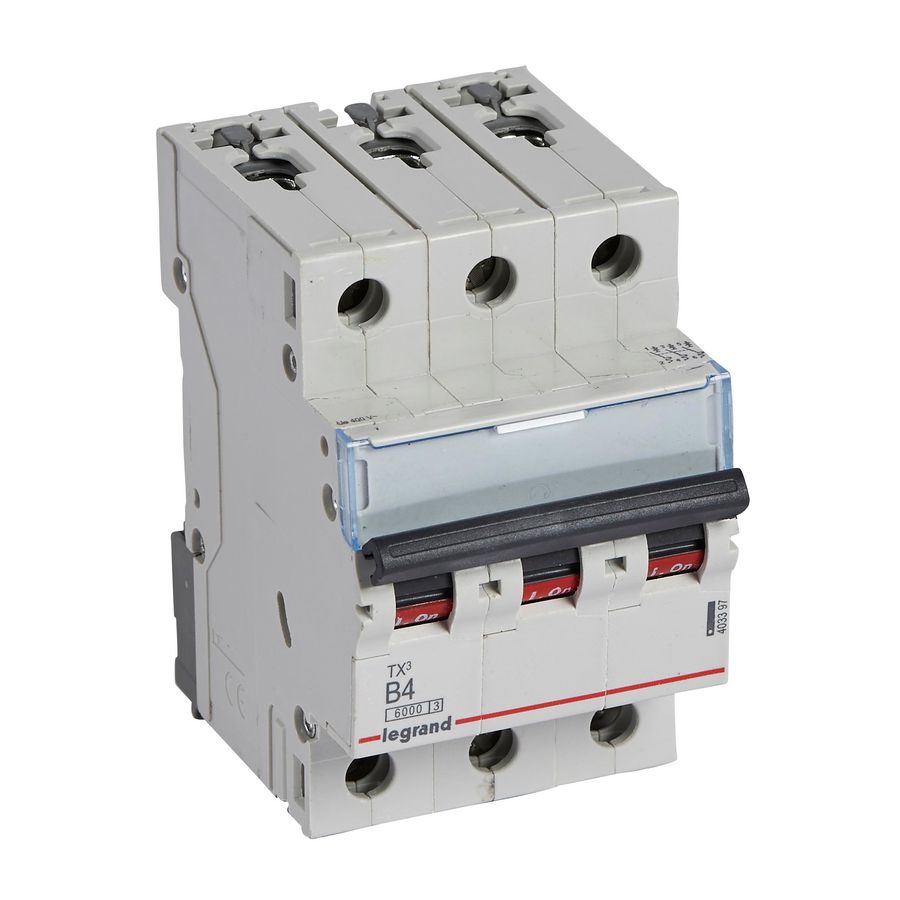 Installatieautomaat MCB TX3 3-polig B-karakteristiek 4A 6000A