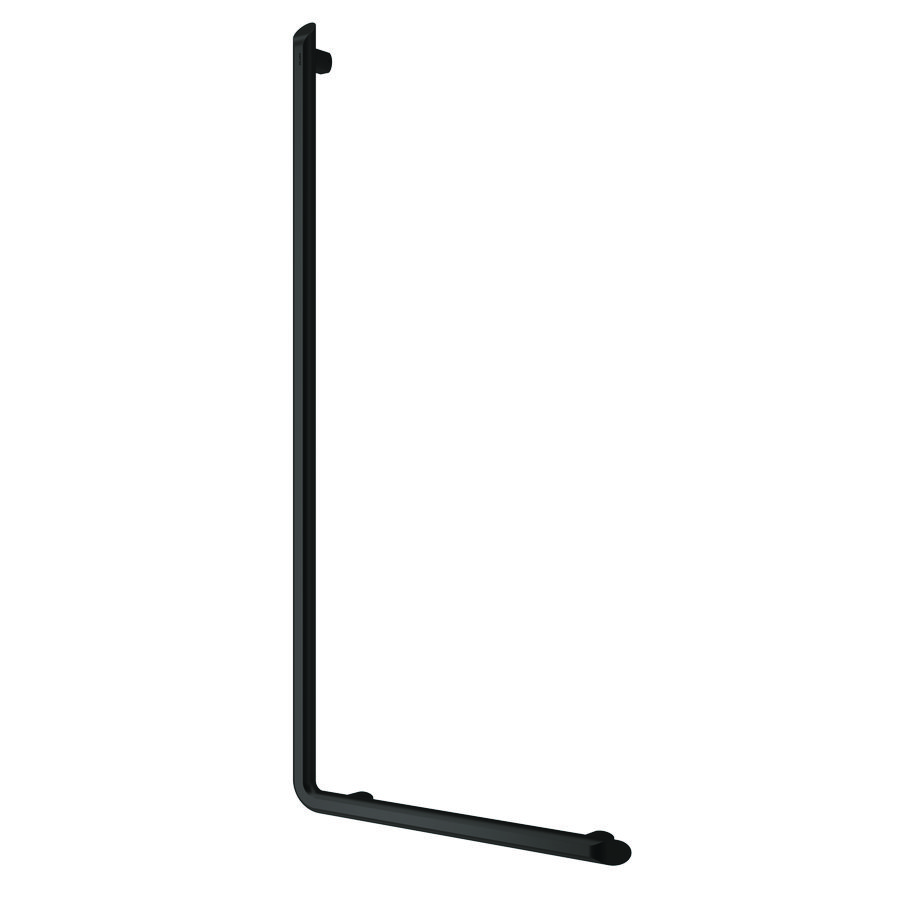 Douchestang L-vormig Ø35 H.1130 aluminium zwart