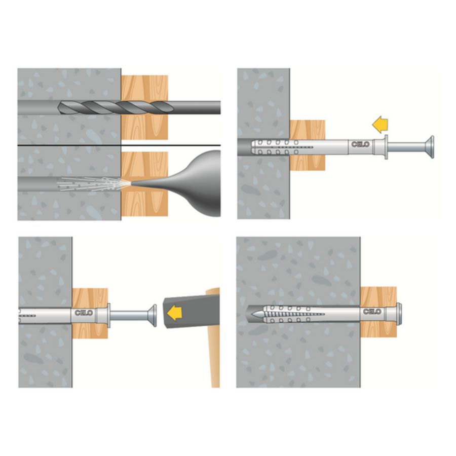 Nagelplug np 8-135 voorgemonteerde schroef EV VVE=50