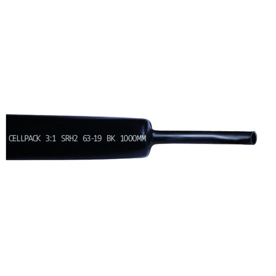 Krimpbuis dikw. krimpverh 3:1 SRH2/63-19/zwart/1000mm VVE=10