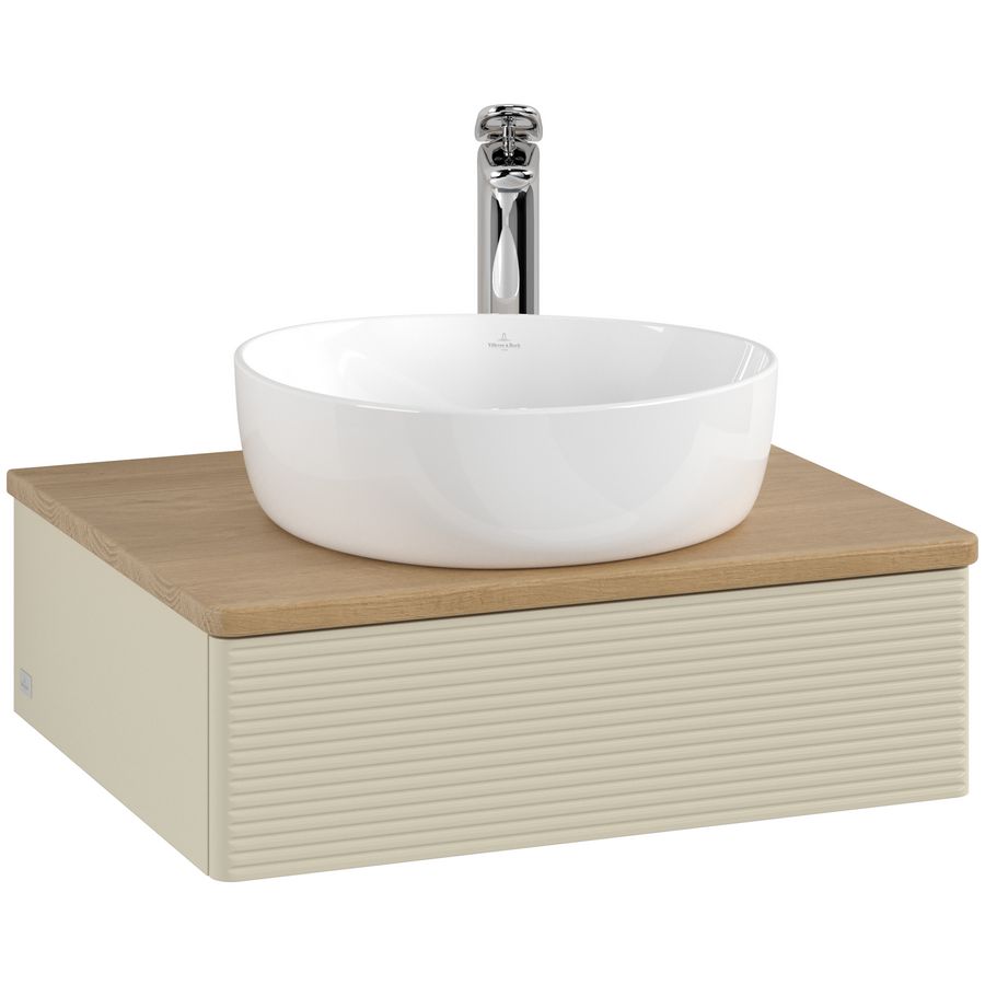 Wastafelonderkast Antao 600x190x500mm S.Grey Matt Lacquer L07151HJ