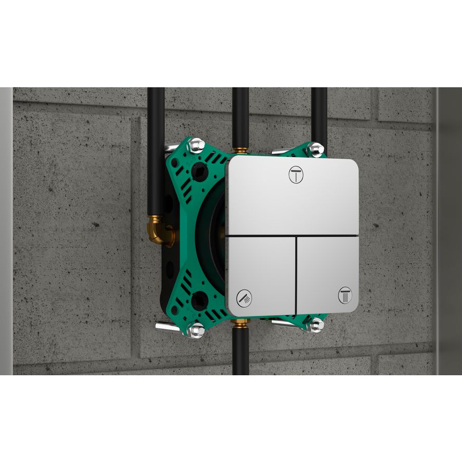 ShowerSelect Comfort Q Kraan afbouwdeel tbv inbouw voor 3 functies chroom