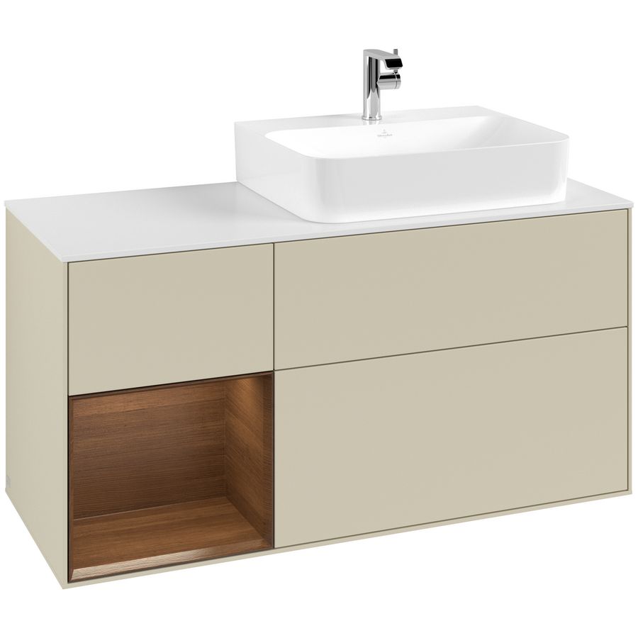 Wastafelonderkast Finion 1200x603x501mm S.Grey Matt Lacquer F141GNHJ