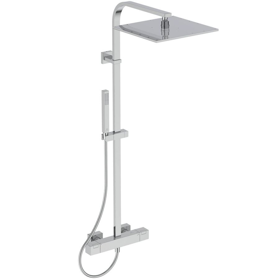 c100 douchesysteem hoofddouche 30x30cm douchetherm chroom A7542