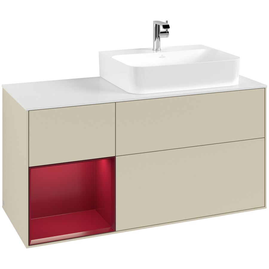 Wastafelonderkast Finion 1200x603x501mm S.Grey Matt Lacquer F141HBHJ