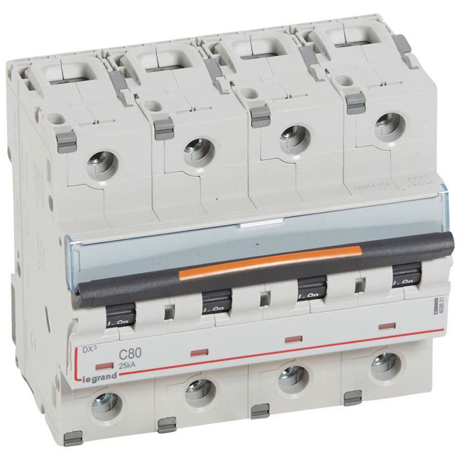 Installatieautomaat 4-polig C-karakteristiek 80A 25kA DX³ DIN