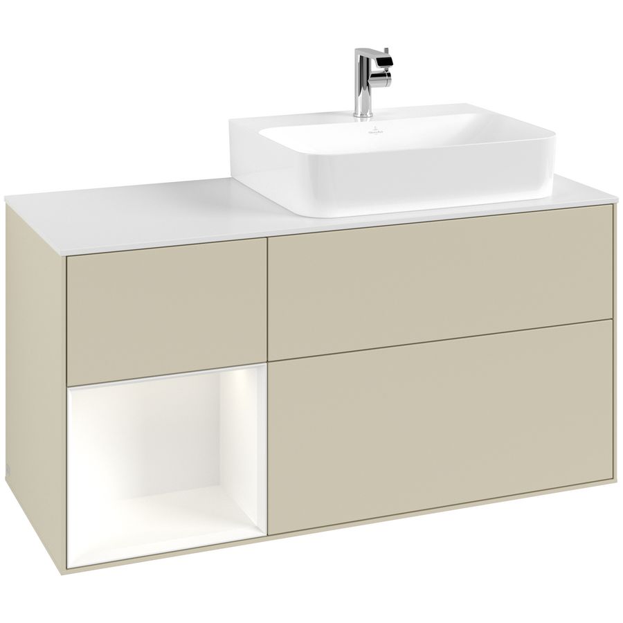 Wastafelonderkast Finion 1200x603x501mm S.Grey Matt Lacquer F141MTHJ