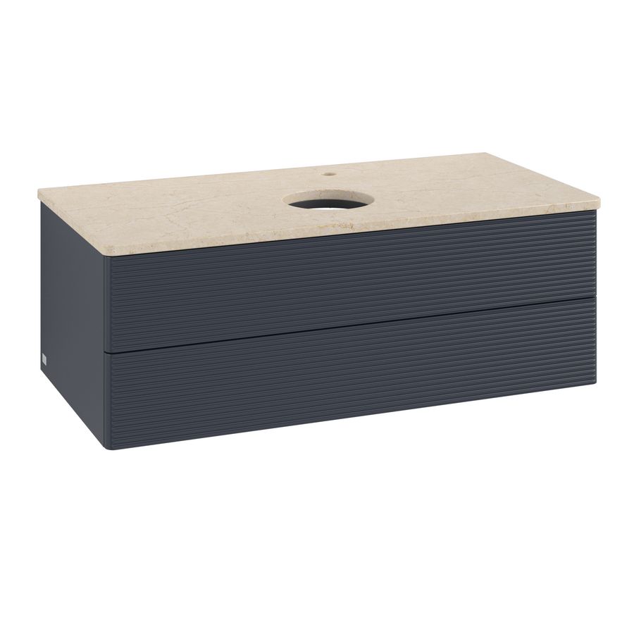 Wastafelonderkast Antao 1000x360x500mm Mid.Blue Matt Lacquer L20153HG