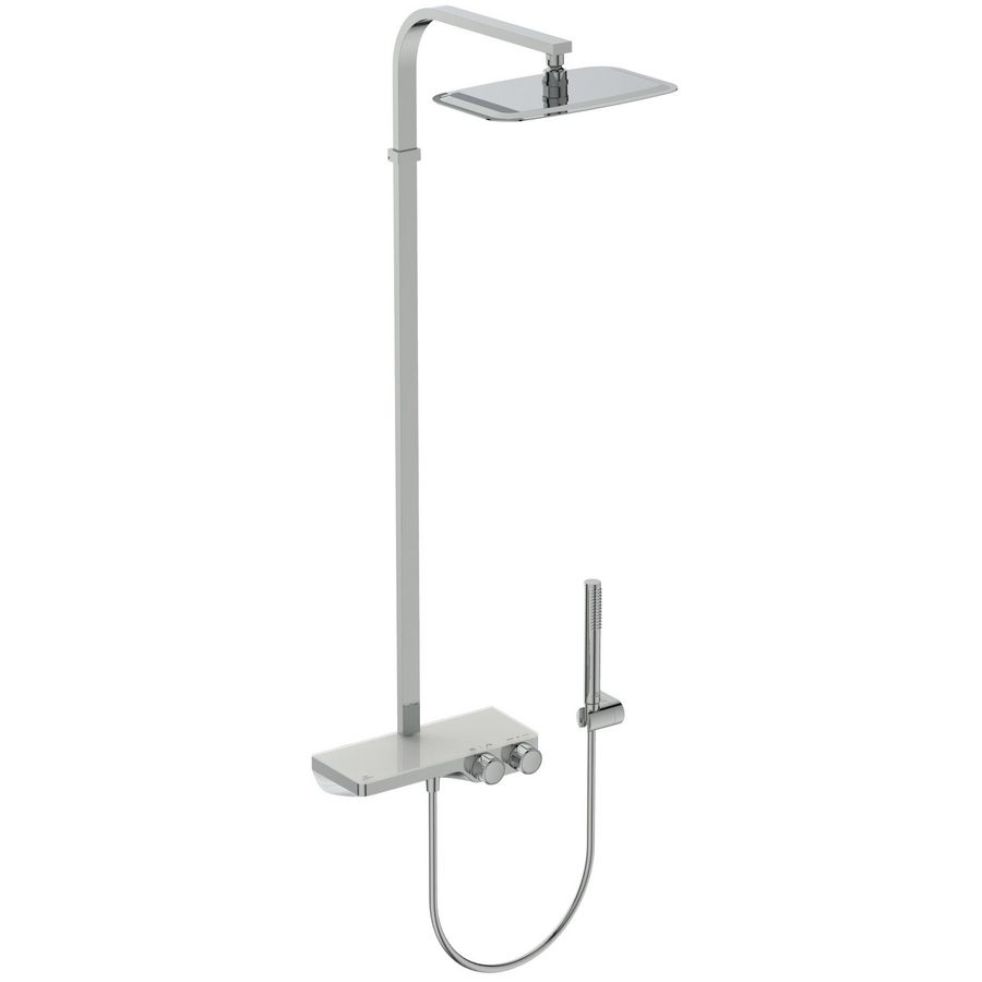 Douchesysteem Ceratherm S200 hoh 150mm met hoofddouche rechthoekig 300x200mm chroom