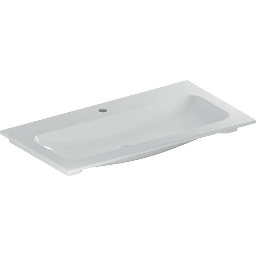 iCon meubelwastafel slim rim 90x48cm met kraangat zonder overloop wit