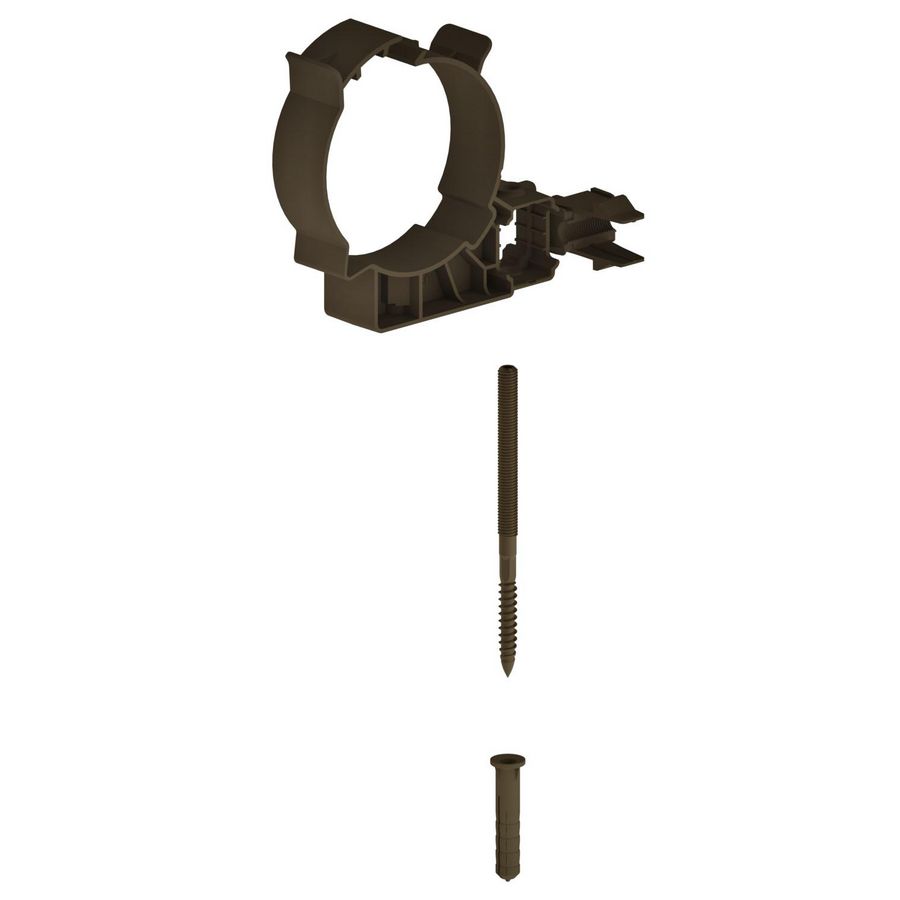 Muurbeugel Twinline air PP 80mm zwart