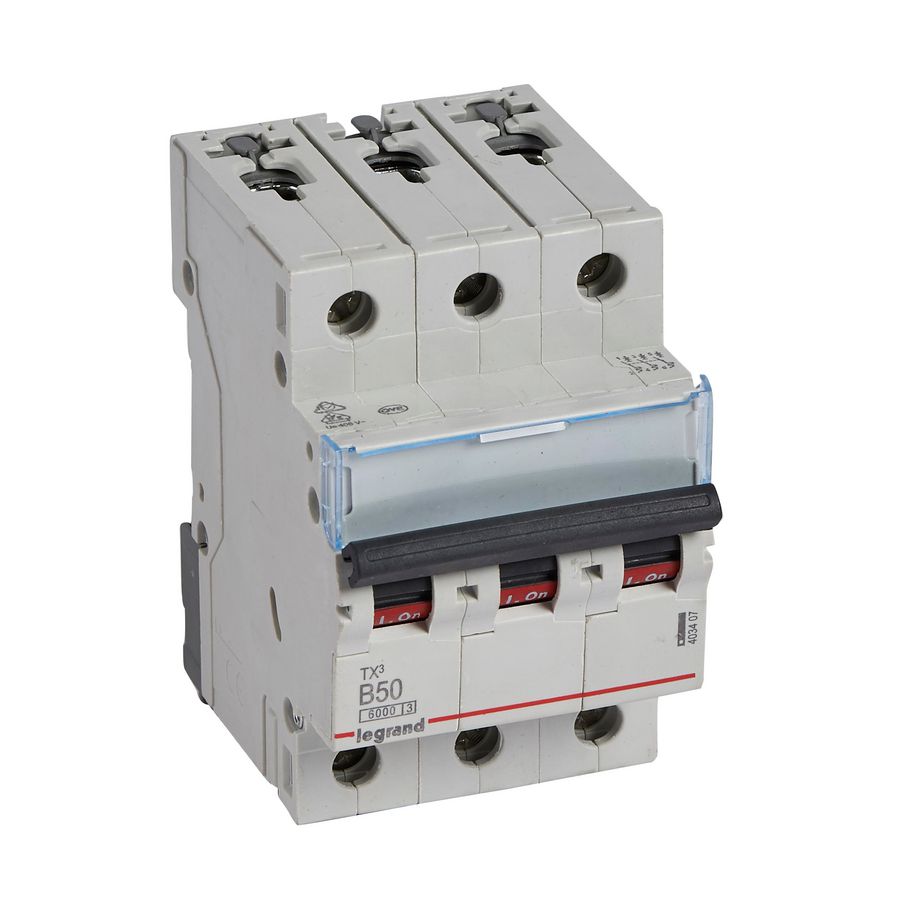 Installatieautomaat MCB TX3 3-polig B-karakteristiek 50A 6000A