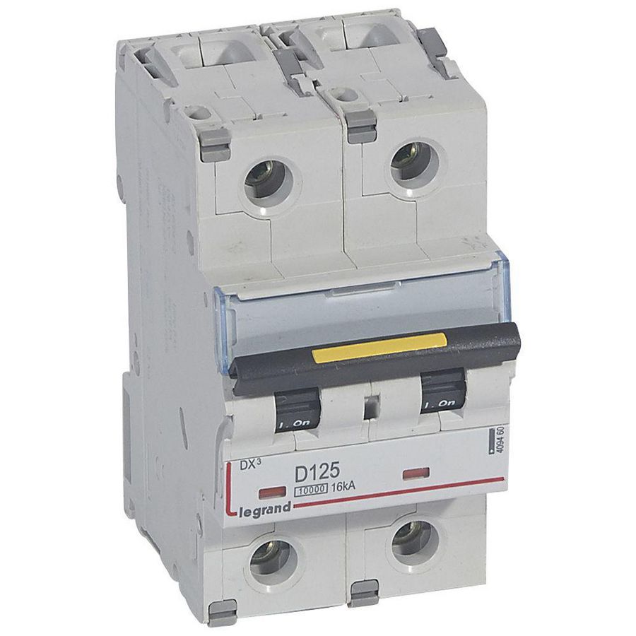 Installatieautomaat 2-polig D-karakteristiek 125A 10000A/16kA DX³ DIN