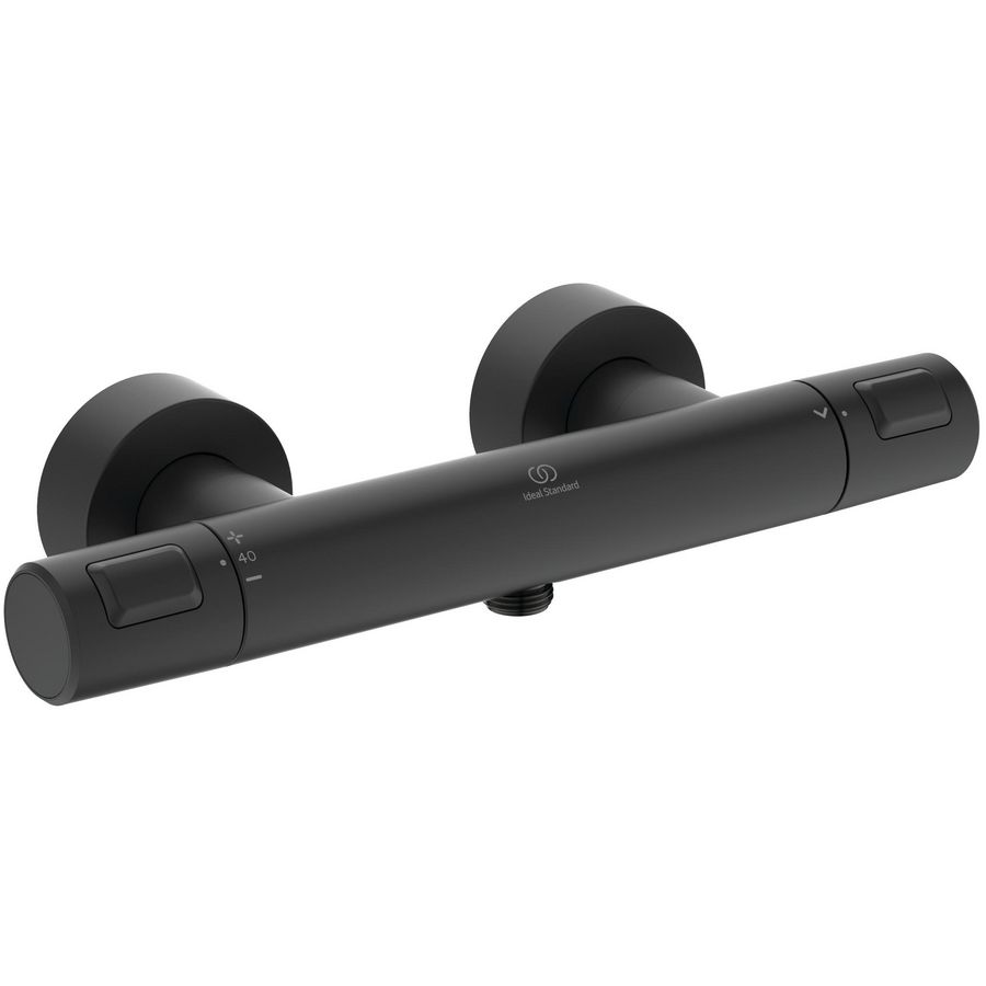 Douchethermostaat CERATHERM T25 silk black cool body 150mm incl. s-koppeling