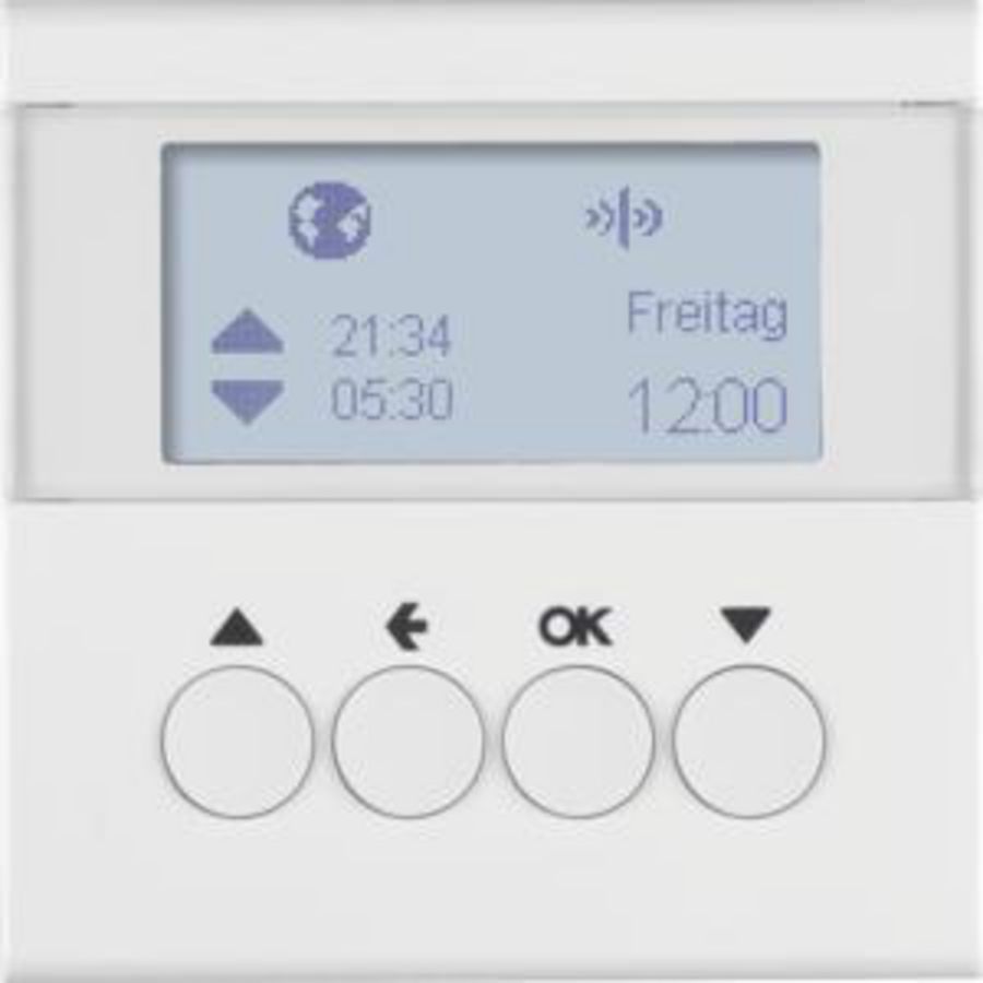 Schakelklok-opzetmod. jaloeziebediening KNX-RF berker S.1/B.3/B.7 glans