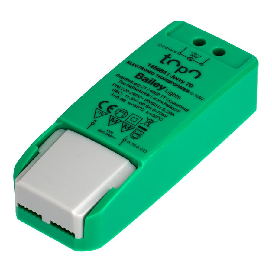 Transformator laagvolt TOPO Jerry 12V AC 0-70W LED 0-45W